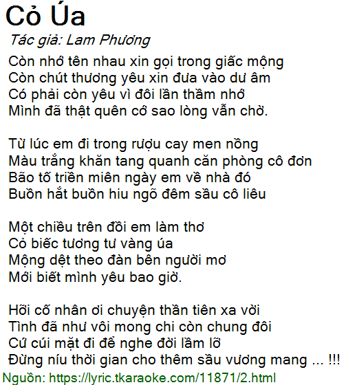 Bài Hát Cỏ Úa Gallery 1