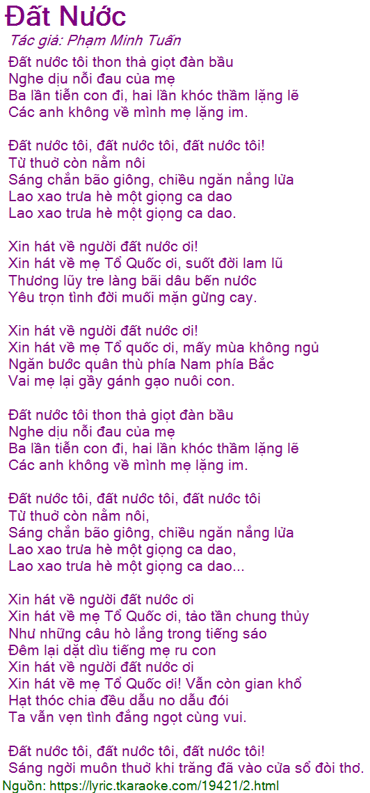 Lời Bài Hát Đất Nước Gallery 2