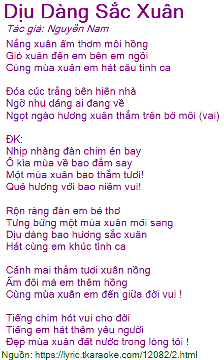 Lời Bài Hát Dịu Dàng Sắc Xuân Gallery 2