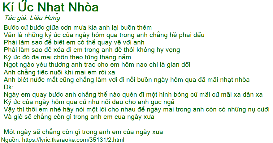 Ký Ức Nhạt Nhòa Gallery 1