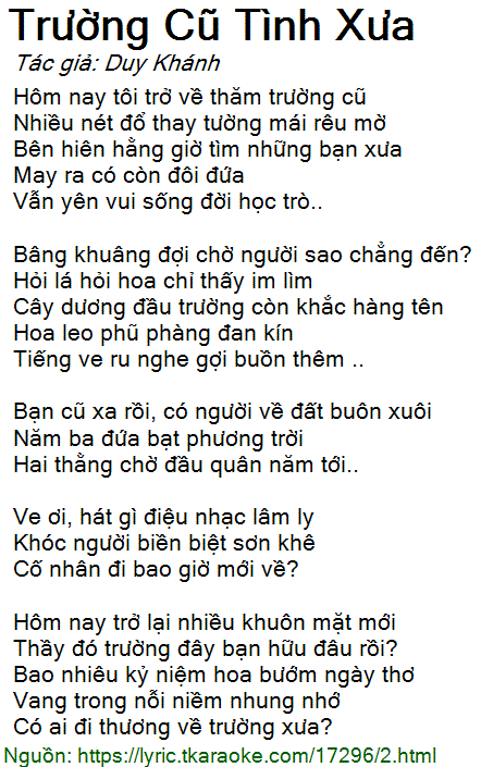 Bài Hát Trường Cũ Tình Xưa Gallery 1