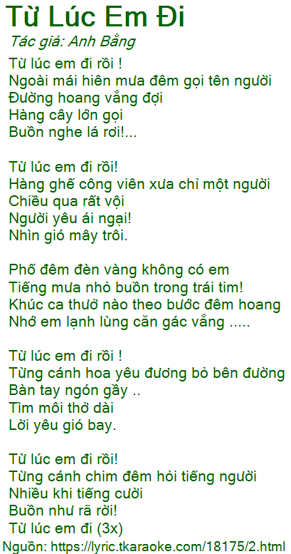 Từ Lúc Em Đi Rồi Gallery 1