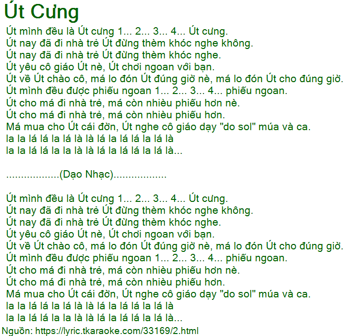Út Cưng - Bài Hát Về Tình Yêu Thương Gia Đình Gallery 1