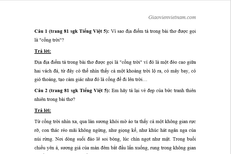 Bài Thơ Trước Cổng Trời Gallery 1