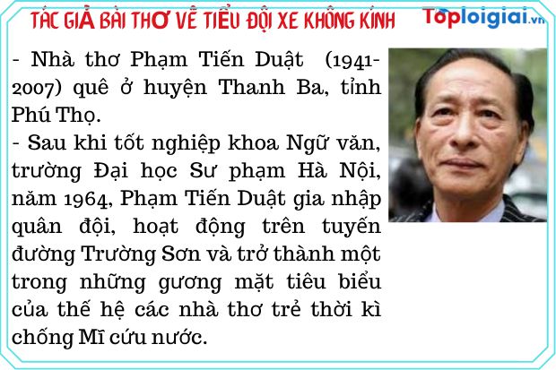 Tác giả và tác phẩm bài thơ về Tiểu đội xe không kính Gallery 1