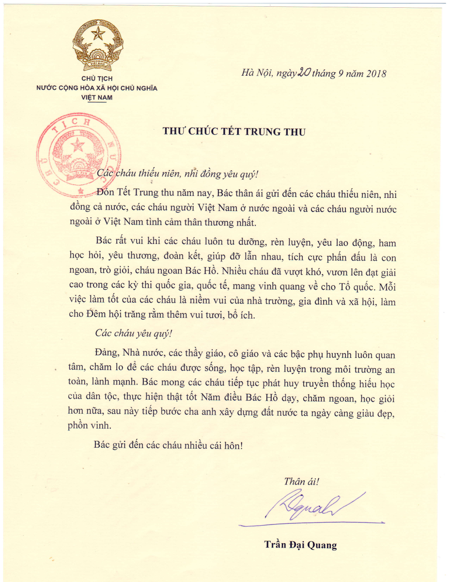 Thư Chúc Tết Trung Thu Ấm Áp, Trọn Vẹn Tình Thân