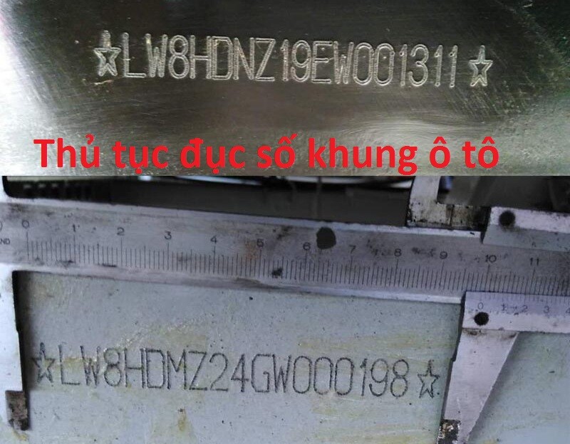 Thủ tục xin đục lại số khung xe ô tô