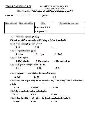 Thư viện đề thi lớp 2