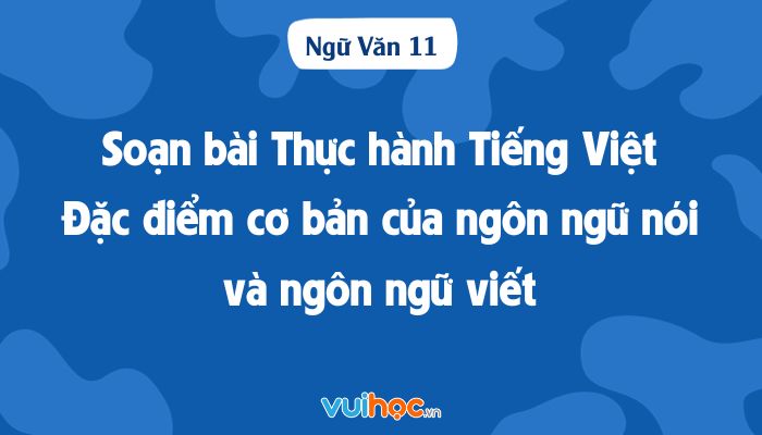 Thực hành tiếng Việt: Đặc điểm cơ bản của ngôn ngữ nói và ngôn ngữ viết
