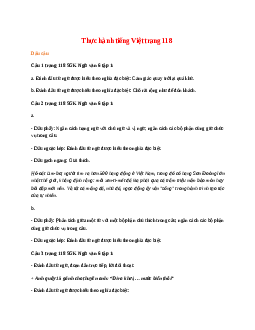 Thực hành Tiếng Việt lớp 6 trang 118