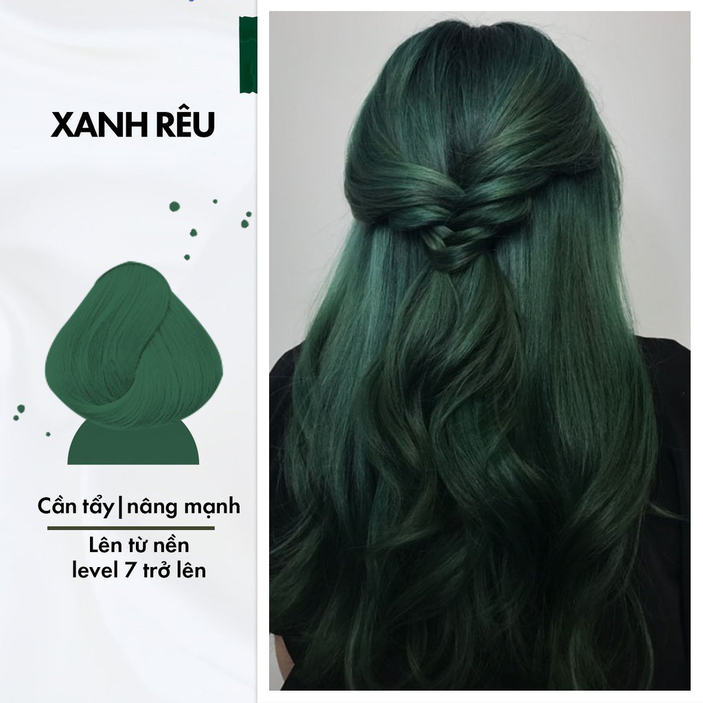 Thuốc Nhuộm Tóc Màu Xanh Rêu: Hướng Dẫn Chi Tiết Từ A-Z