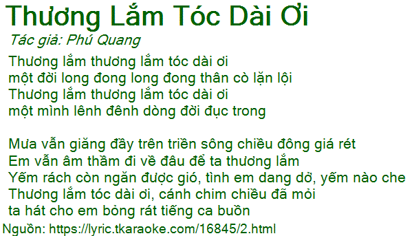 Thương Lắm Tóc Dài Ơi