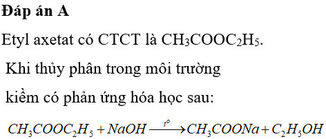 Thủy phân etyl axetat trong môi trường axit