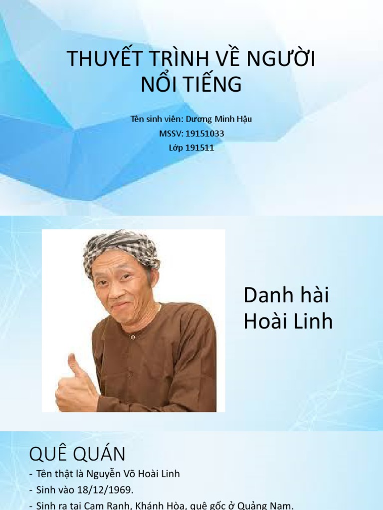 Thuyết Trình Về Người Nổi Tiếng: Ảnh hưởng, Tầm Vóc và Di sản