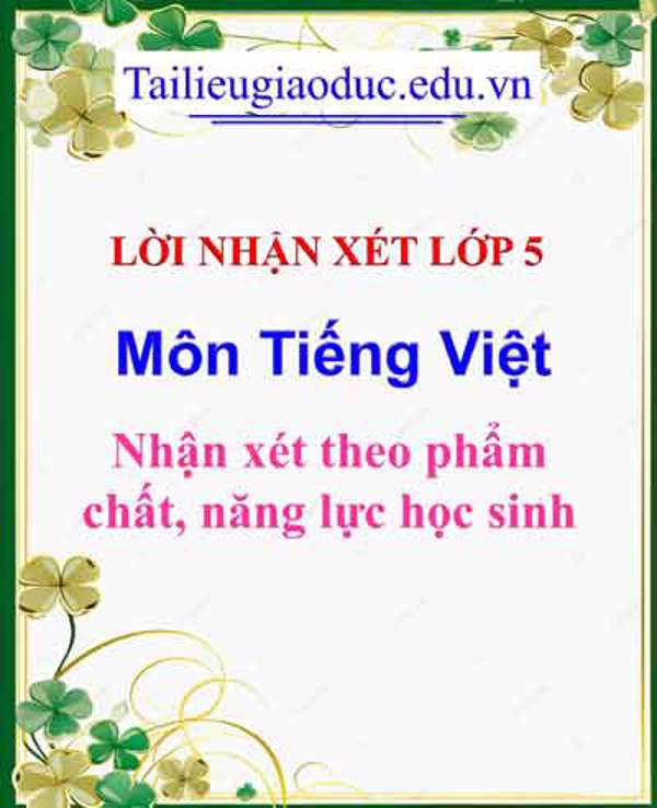 Nhận xét các môn học lớp 5 Gallery 2