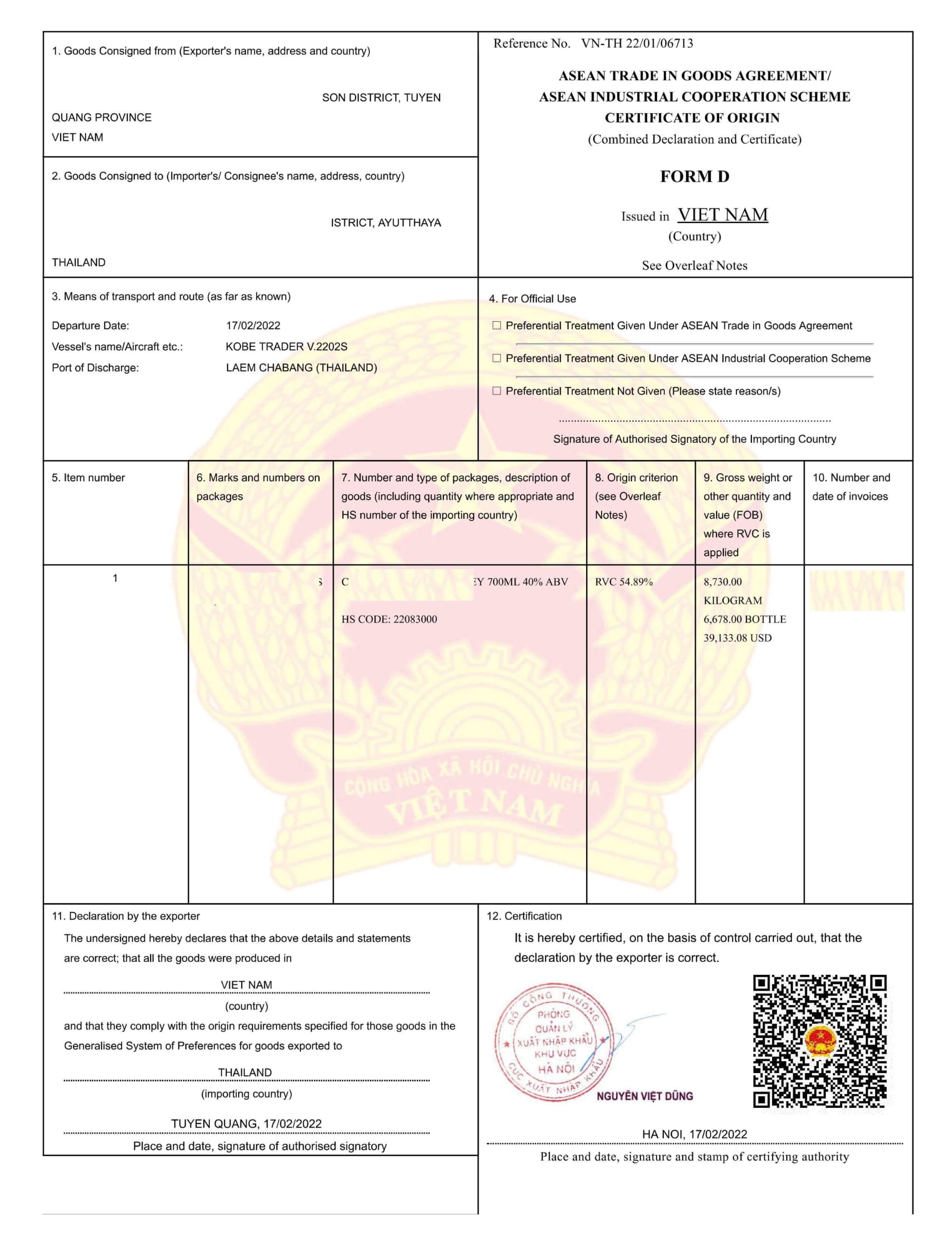 Xuất Xứ Form D là gì? Hướng dẫn chi tiết về nguồn gốc hàng hóa Form D