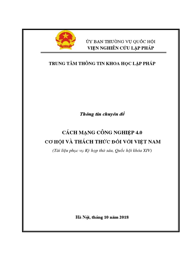 Cơ hội và thách thức của Cách mạng công nghiệp 4.0 đối với Việt Nam