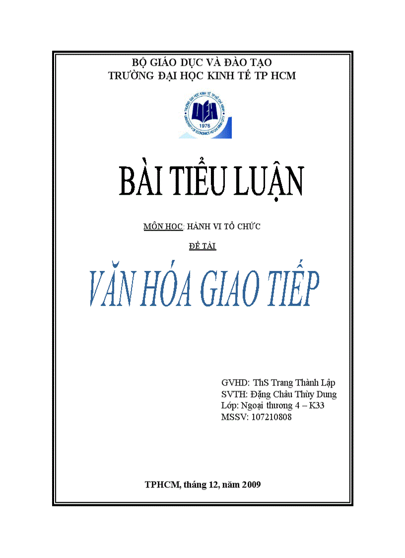 Văn hóa giao tiếp của người Việt Nam