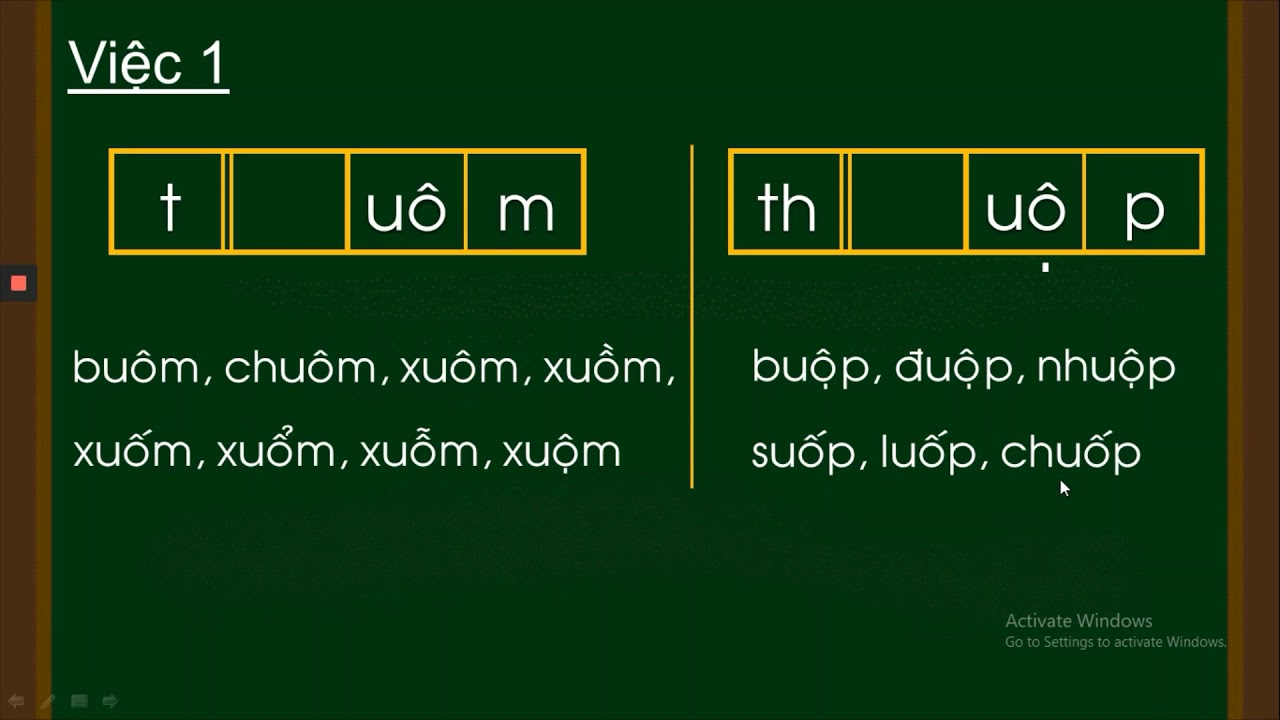 5 Tiếng Có Vần Uôm
