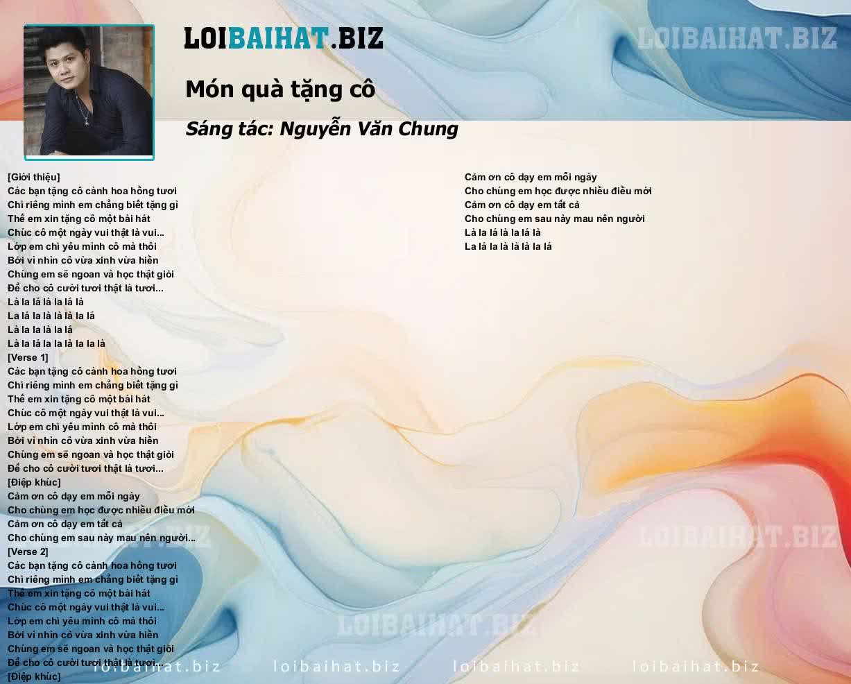 Lời Bài Hát Bé Huế Nhỏ Món Quà Tặng Cô Gallery 1