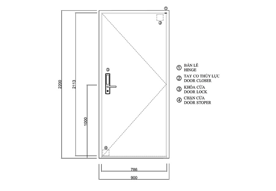 Kích thước cửa thoát hiểm 1 cánh Gallery 2