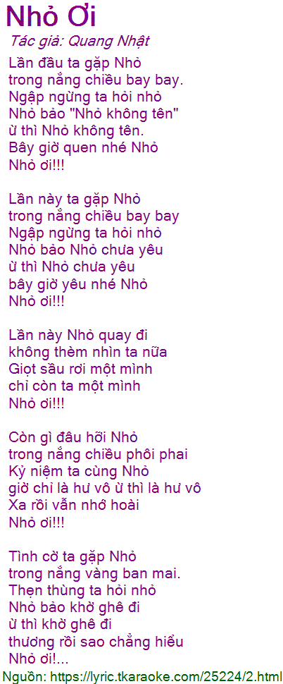 Lời Bài Nhỏ Ơi Gallery 1