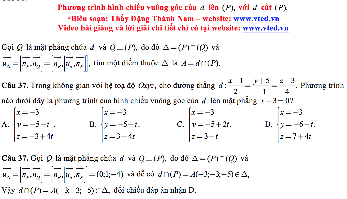 Hình chiếu vuông góc của điểm lên mặt phẳng Gallery 2