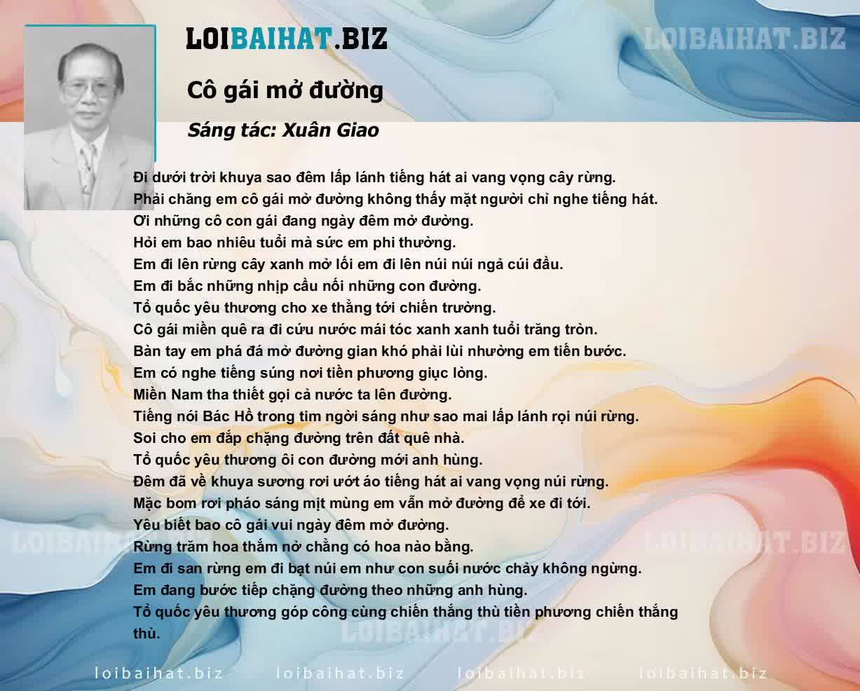 Cô Gái Mở Đường Lời Bài Hát Gallery 2