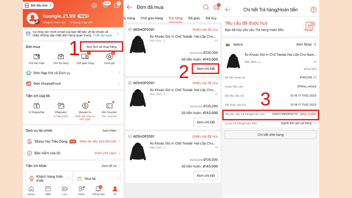 Mã yêu cầu trả hàng Shopee ở đâu? Gallery 2