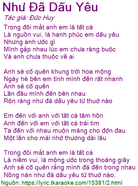 Lời Bài Hát Trong Đôi Mắt Em Anh Là Tất Cả Gallery 1
