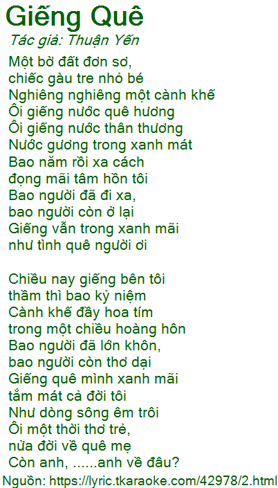 Giếng Quê - Bài Hát Về Tình Yêu Quê Hương Gallery 2