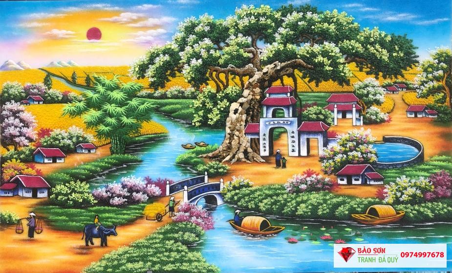 Tranh Cây Đa Giếng Nước Sân Đình: Hình Ảnh Quê Hương Việt Nam Gallery 2