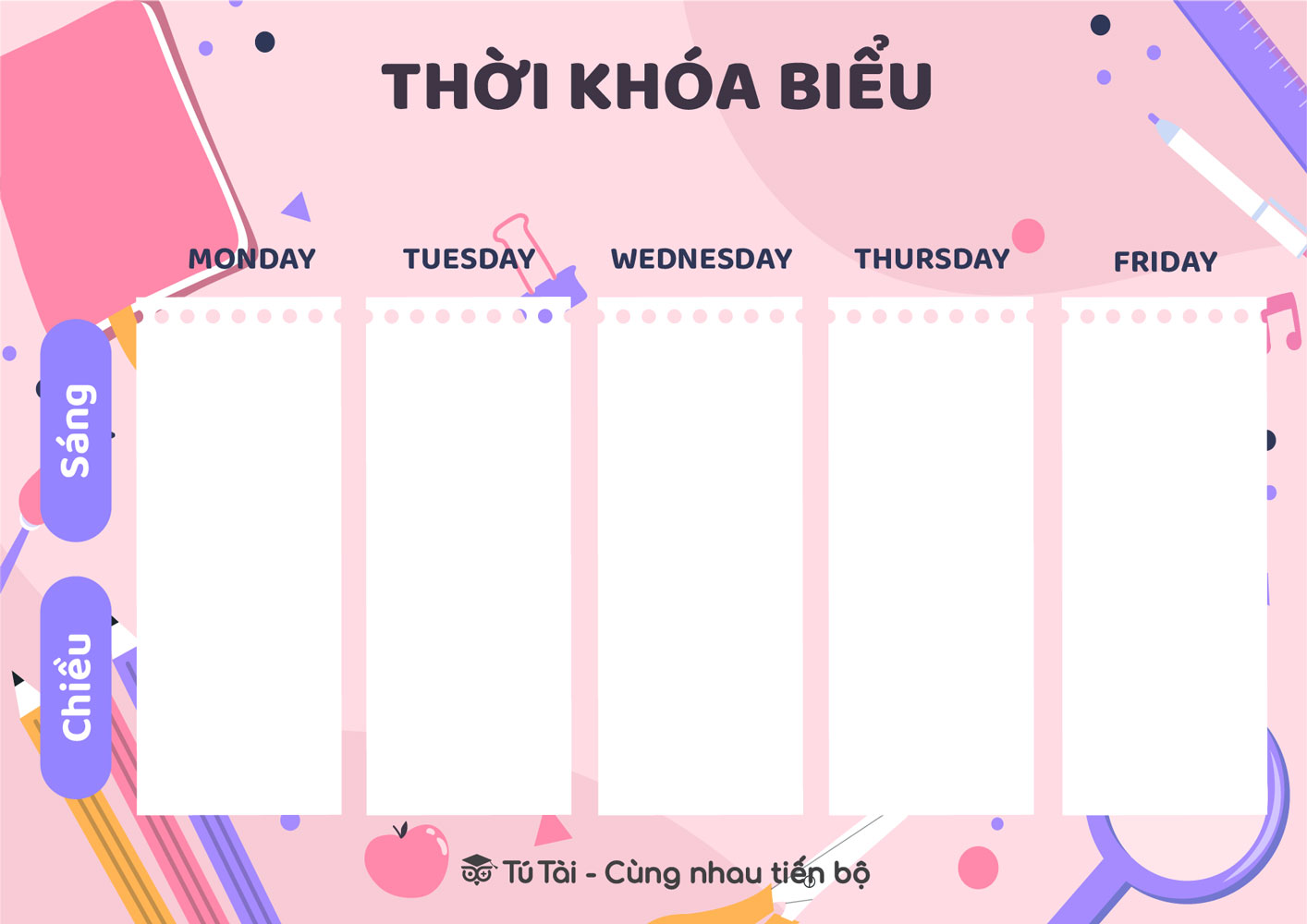 Mẫu Thời Gian Biểu Đẹp File Word Gallery 2