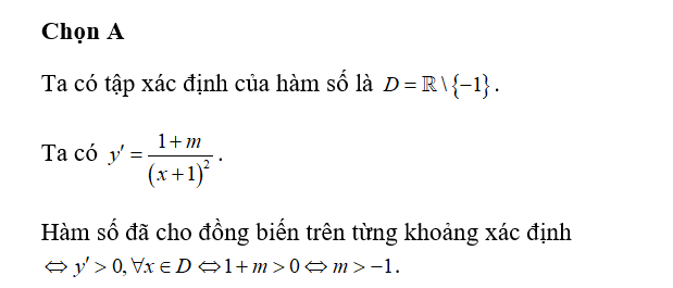 Tìm m để hàm số y = (x - 1)/(x + m) đồng biến trên khoảng (2; +∞) Gallery 2