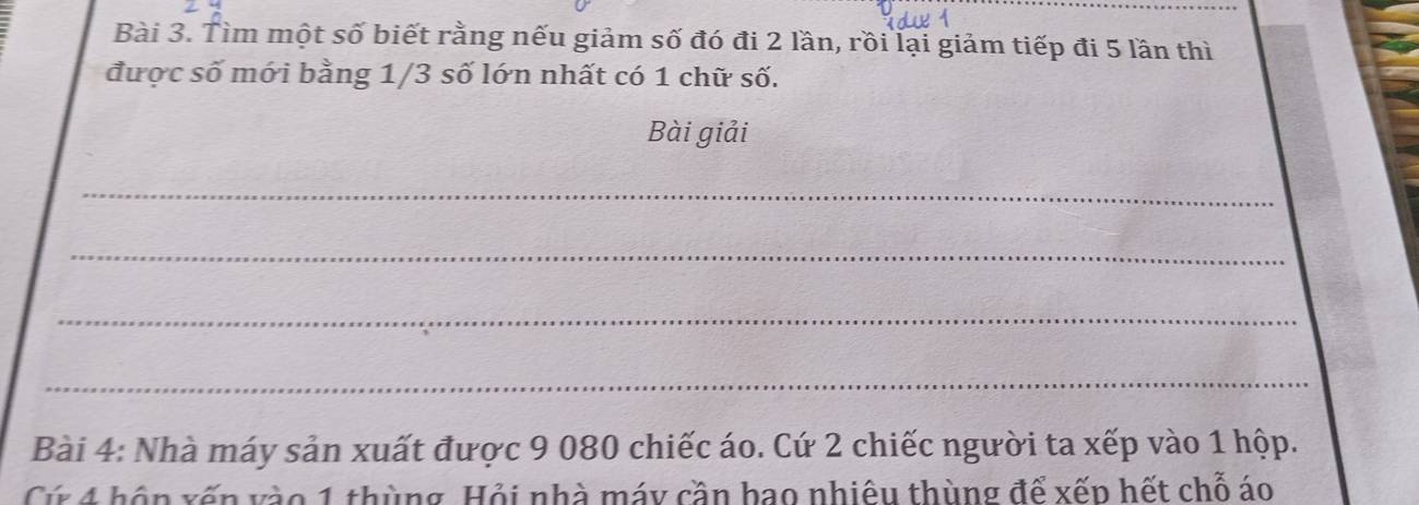 Tìm một số biết rằng nếu giảm số đó đi 2 lần