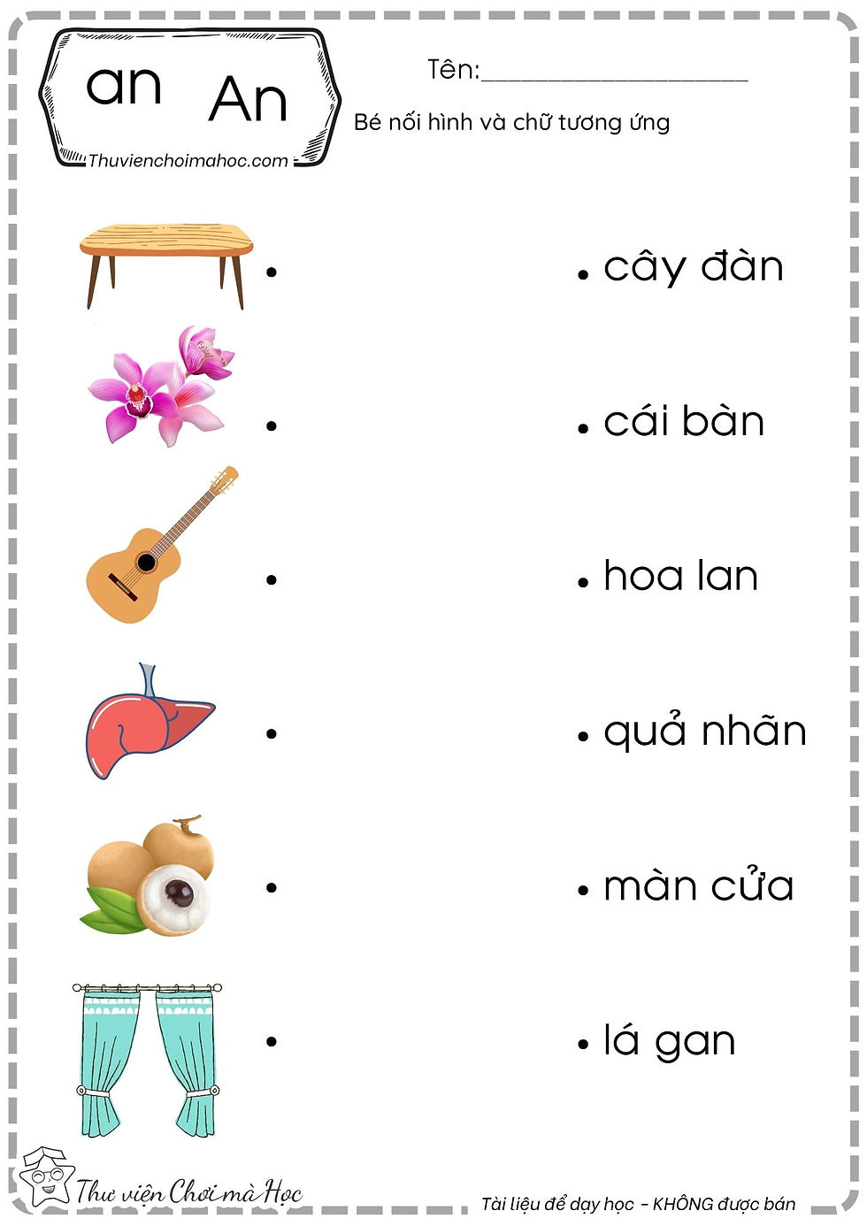 Tìm những từ có vần an