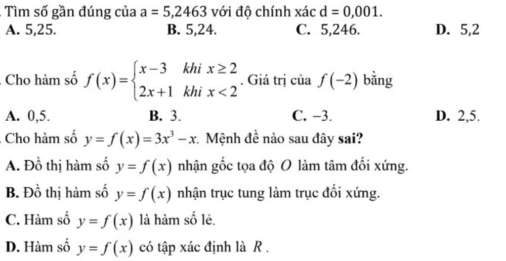 Tìm số gần đúng của a = 52463