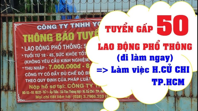 Tìm Việc Làm Củ Chi
