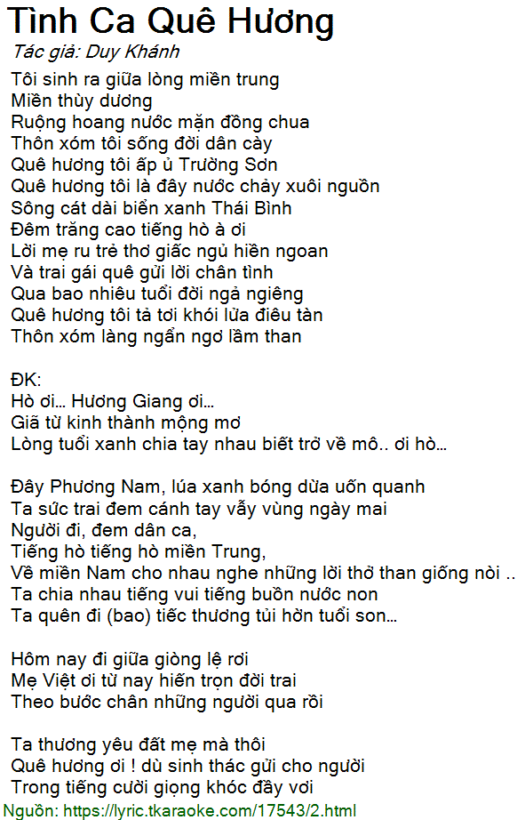 Tình Ca Quê Hương - Giai Điệu Ru Mộng Quê Nhà