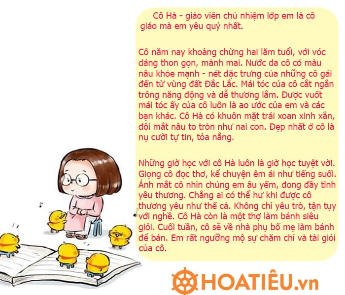 Bài Văn Tả Cô Bảo Mẫu Lớp 5 Gallery 2