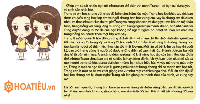 Văn tả bạn thân lớp 5 con gái dài Gallery 2