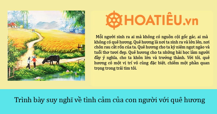 Suy nghĩ về tình cảm của con người với quê hương lớp 6 Gallery 1