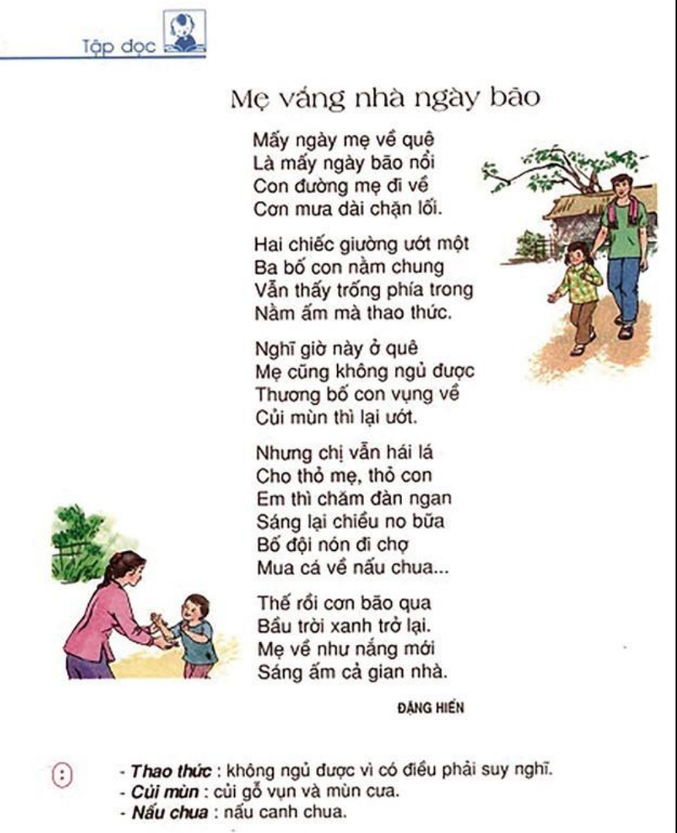 Cảm nhận về bài thơ Khi mẹ vắng nhà Gallery 1