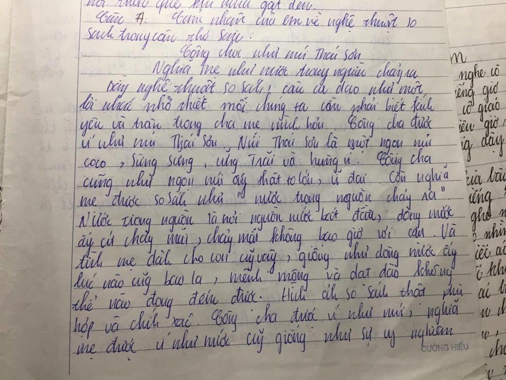 Cảm nghĩ về câu ca dao Công cha như núi Thái Sơn, nghĩa mẹ như nước trong nguồn chảy ra Gallery 2