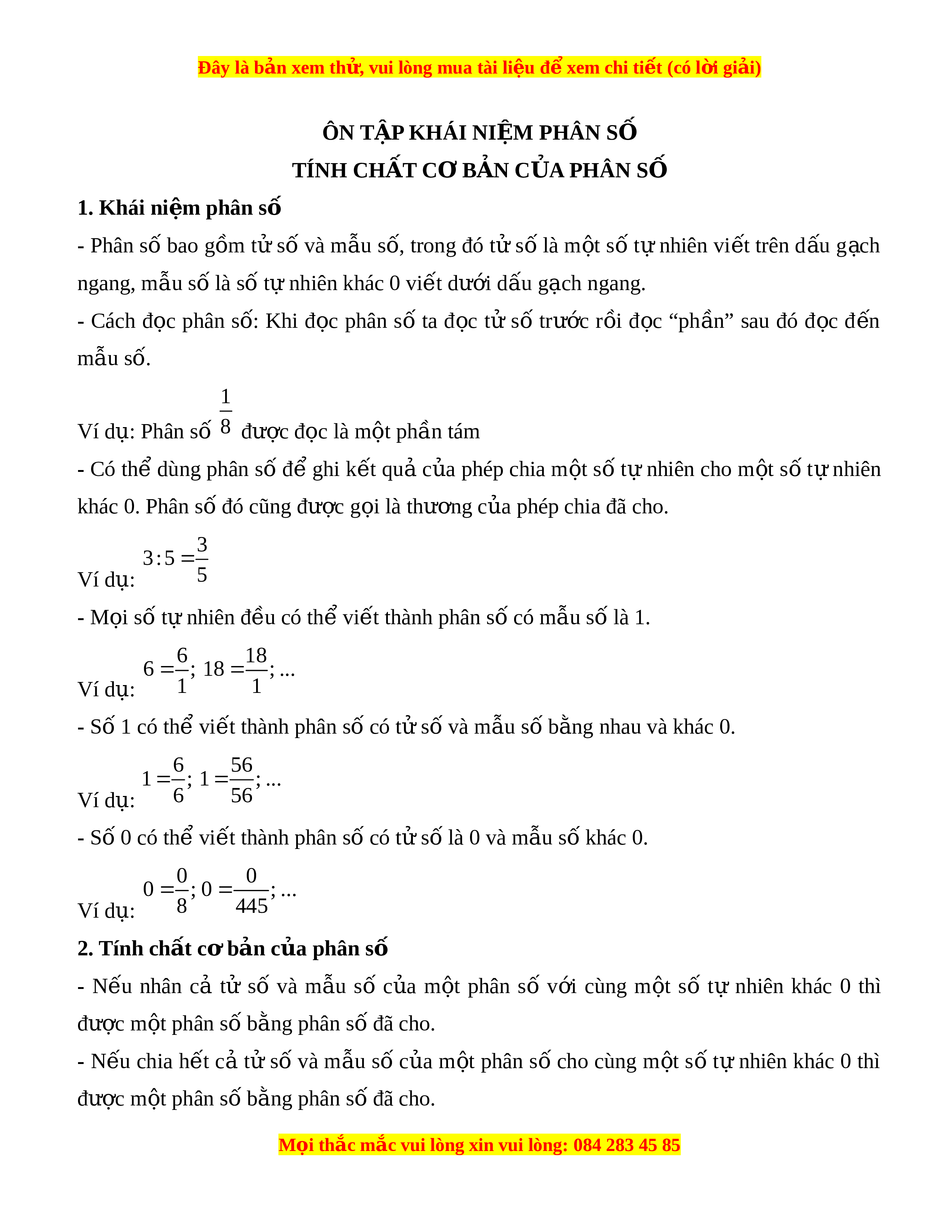 Tính chất cơ bản của phân số lớp 5 Gallery 2