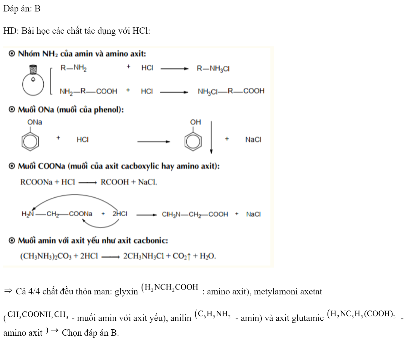 Glyxin Tác Dụng Với HCL Gallery 2