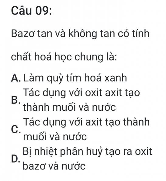 Bazơ tan và không tan có tính chất hóa học chung là gì? Gallery 1
