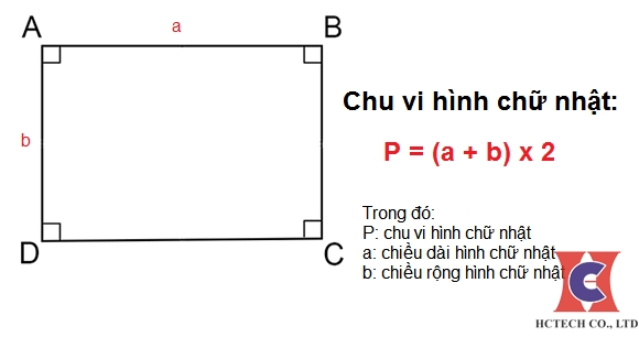 Công Thức Tính Diện Tích Và Chu Vi Hình Chữ Nhật