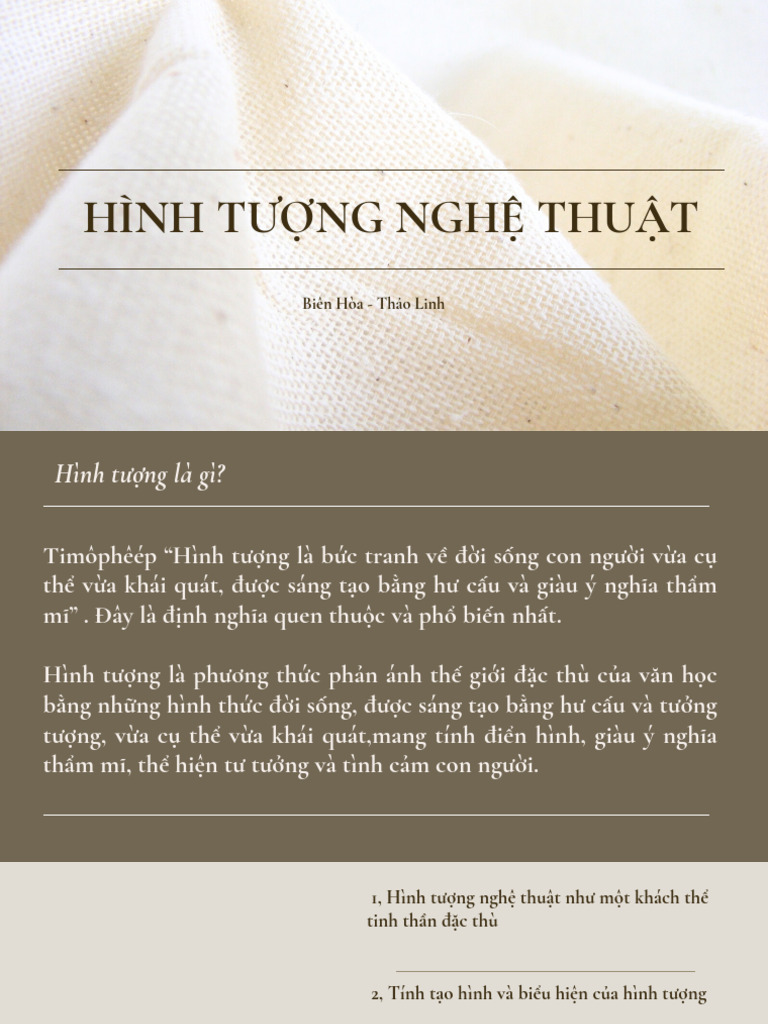 Tính Hình Tượng Là Gì?