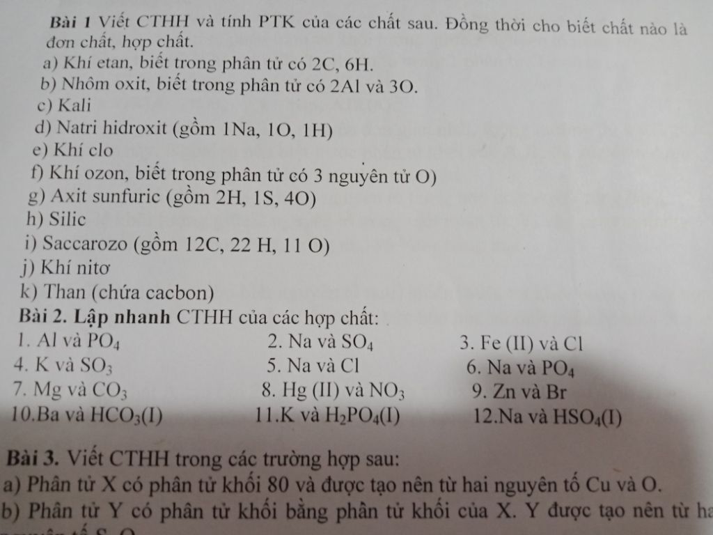 Tính Phân Tử Khối Của Các Chất Gallery 2